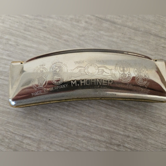 Vintage M Hohner Echo Grand Prix Curved Harmonica With Box Germany - Picture 9 of 13